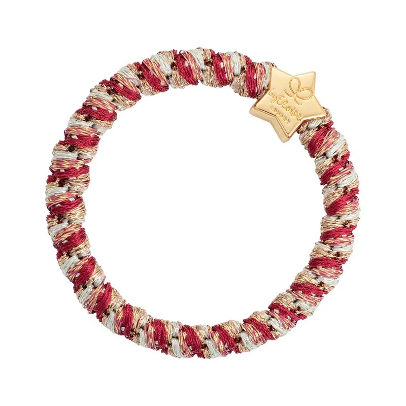 By Eloise Hårstrikk/Armbånd Woven Gold Star Candy Cane