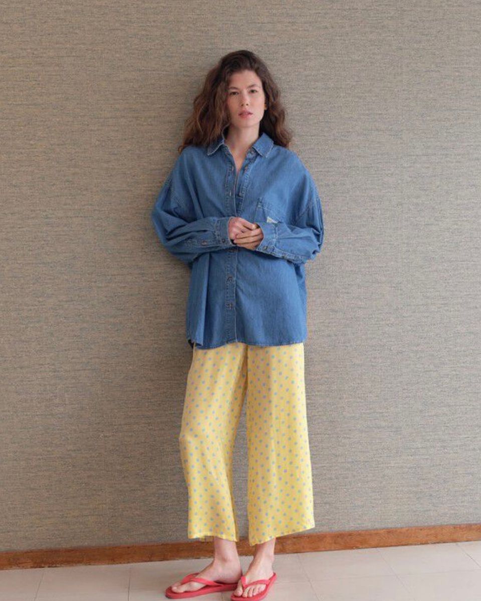 American Vintage Shirt Izeway Medum Blue