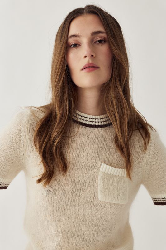 Noella Marthy Knit Ivory Brown 
