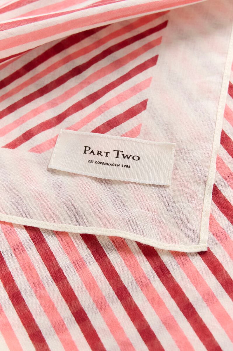 Part Two Phi Scarf Peach Blossom Stripe