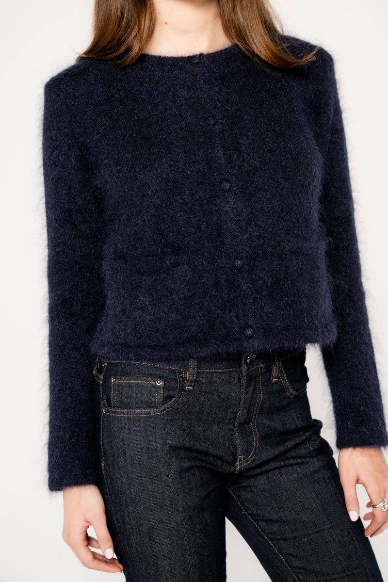 MISSMAYA Ulla Mohair Cardigan Moonlight