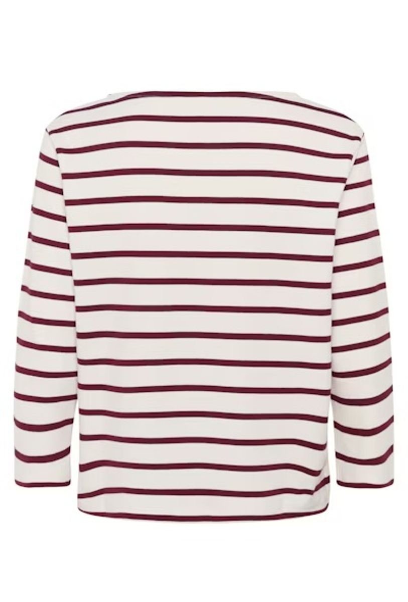 Part Two Nela T-Shirt Tawny Port Stripe