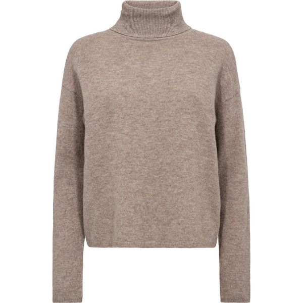 Hovedbilde A-view Merino Knit Rollneck Light Brown 